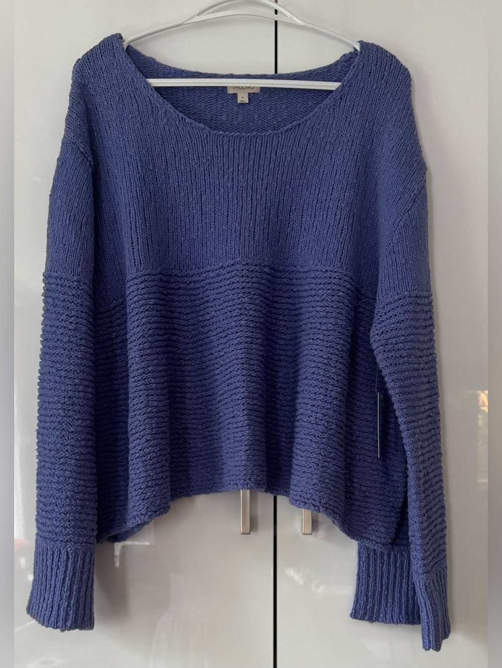 NWT Size XL - Anthropologie Pilcro Textured Boat-Neck Sweater Purple (US$118)